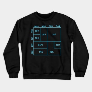 German Grammar (Articles) - Square Edition Crewneck Sweatshirt